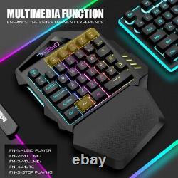 4X Hand Mechanical Wireless Gaming Keyboard RGB Backlit Portable Keyboard Game