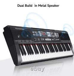 61 Key Digital Piano and Stool Full-size Electronic Keyboard Portable Piano Set