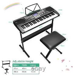 61-Key Electric Piano Keyboard Portable Musical Instrument Beginners with Screen