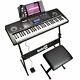 61 Key Electronic Keyboard Piano & Bench Set Adjustable Portable Stand