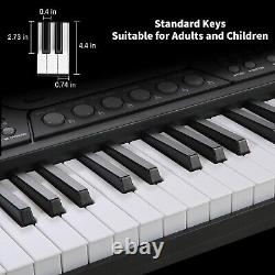 61 Keys Piano Keyboard with Microphone Piano Note Sticker Power Supply Music Sta