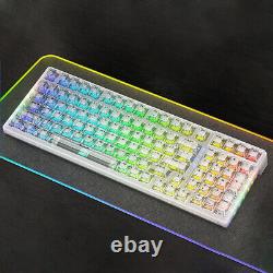 99 Keys Gaming Keyboard Transparent RGB Backlight Keyboard for Desktop Laptop PC