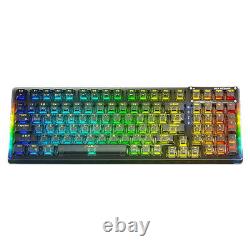 99 Keys Keyboard Transparent RGB Backlight Gamer Keyboard for Desktop Laptop PC