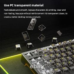 99 Keys Keyboard Transparent RGB Backlight Gamer Keyboard for Desktop Laptop PC