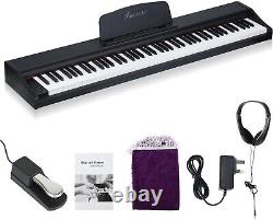 Asmuse Digital Piano 88 Key Keyboard with Semi-weighted & Bluetooth Portable Pia