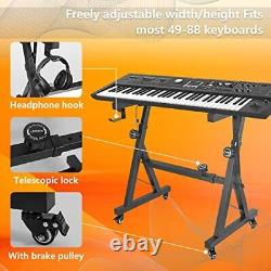 BQKOZFIN Z Style Keyboard Stand, Heavy Duty Piano Stand, Adjustable &