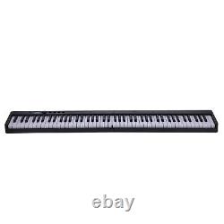 (Black)88 Key Keyboard Piano Foldable Electronic Piano Portable LCD Display