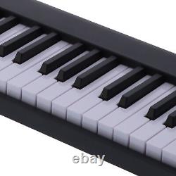 (Black)88 Key Portable Keyboard Piano Foldable Electronic LCD Display BGS