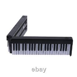 (Black)88 Key Portable Keyboard Piano Foldable Electronic LCD Display XAT