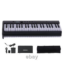 (Black) Keyboard Piano 88 Key Portable Foldable Wireless Electronic Digital