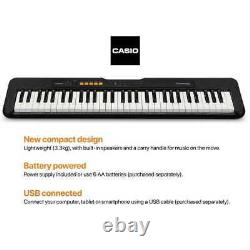 Casio Beginners Slimline Full Size Portable Keyboard Black