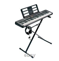 Casio CT-S195AD Portable Keyboard in Black, with Stand, Headphone & Ada