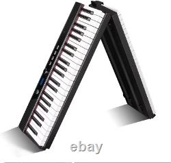 Coolmusic 88 Keys Piano Keyboard Foldable Bluetooth Digital Piano with Lighted