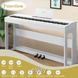 Digital Piano 88 Keys Full Weighted Keyboard W Pedals Furniture Stand Headphone