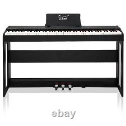 Digital Piano 88 Keys Full Weighted Keyboards With 3 Pedals Headphone Wooden Stand