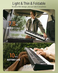 Donner DP-10 88 Key Foldable Digital Piano Keyboard Bluetooth & Pedal