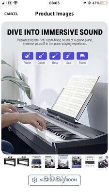 Donner Digital Piano Portable Keyboard 88-Key Full Weighted with Stand