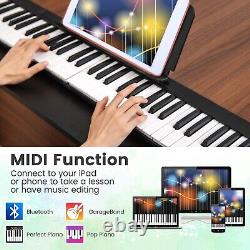 Foldable 88-Key Digital Piano Portable Electric Piano Keyboard Full-Size Keys