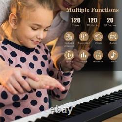 Foldable 88-Key Full-Size Beginners Electric Digital Piano Keyboard with MIDI