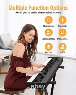 Folding Digital Piano Keyboard, 88 Full Sized Keys, Semi-Weighted, Portable with