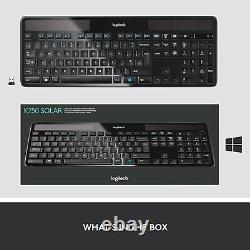 Logitech K750 Wireless Keyboard 2.4 Ghz UK English Layout Black (920-002929)