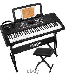 Moukey 61 Key Keyboard Piano Kit, Electronic Keyboard Music withBuilt-in Speaker