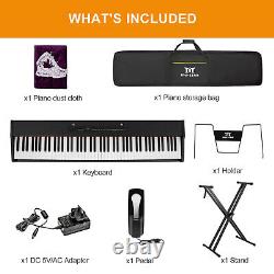 Mustar 88 Keys Semi Weighted Digital Piano Portable Keyboard Pedal Bluetooth