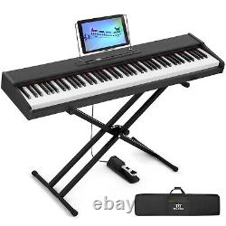 Mustar 88 Keys Semi Weighted Digital Piano Portable Keyboard Pedal Bluetooth