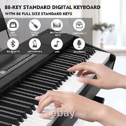 Mustar 88 weighted Hammer Keys Portable Digital Piano Keyboard Pedal Stand LCD