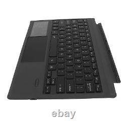 Portable Black Wireless BT Keyboard With Touchpad 7 Color Backlighting