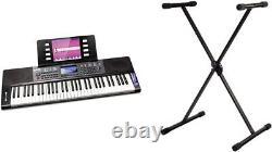 RockJam 61 Key Keyboard Piano with Pitch Bend, Power Supply, Sheet Music Stand