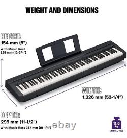 YAMAHA P-45B Digital Piano Light and Portable Piano for Beginners, in Black