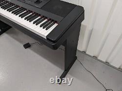 Yamaha DGX-660 black portable grand piano keyboard + stand + stool stock #24012