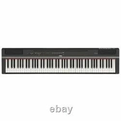 Yamaha P125 Portable Digital Piano, 88 Keys Bundle, Black